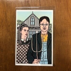 The Office Print Original Artwork 4x6 by rendering cosmos, Alisha Capps